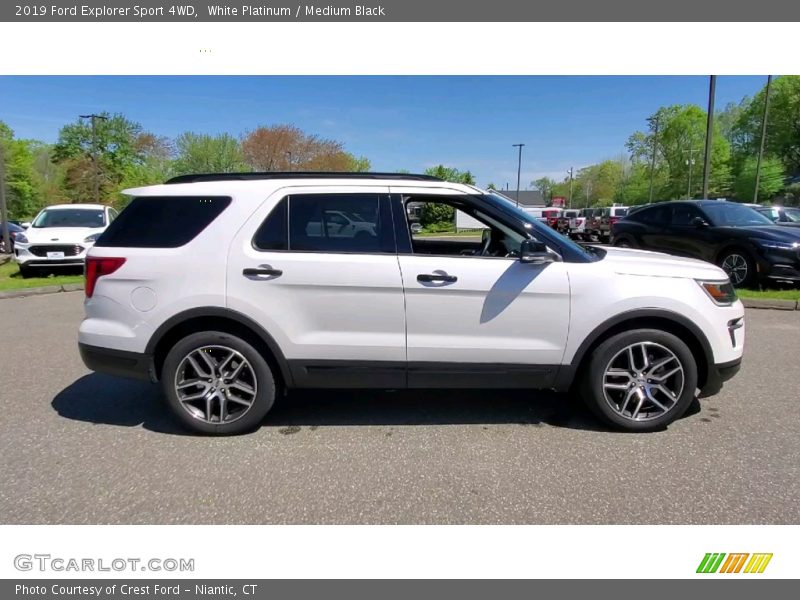White Platinum / Medium Black 2019 Ford Explorer Sport 4WD