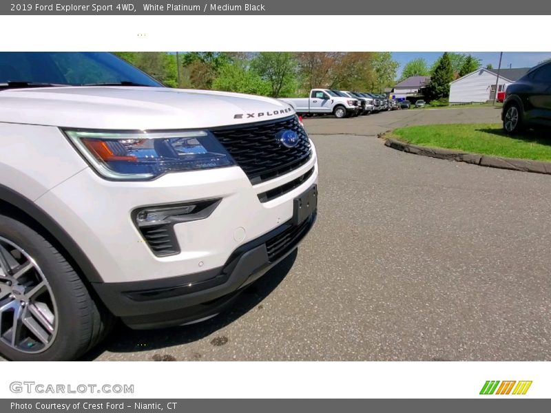 White Platinum / Medium Black 2019 Ford Explorer Sport 4WD