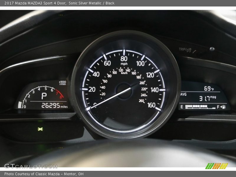 Sonic Silver Metallic / Black 2017 Mazda MAZDA3 Sport 4 Door