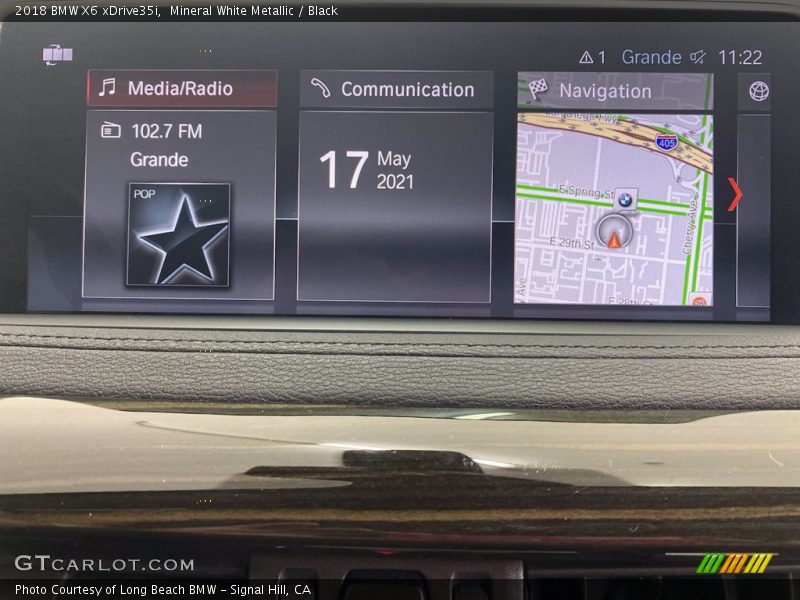 Mineral White Metallic / Black 2018 BMW X6 xDrive35i