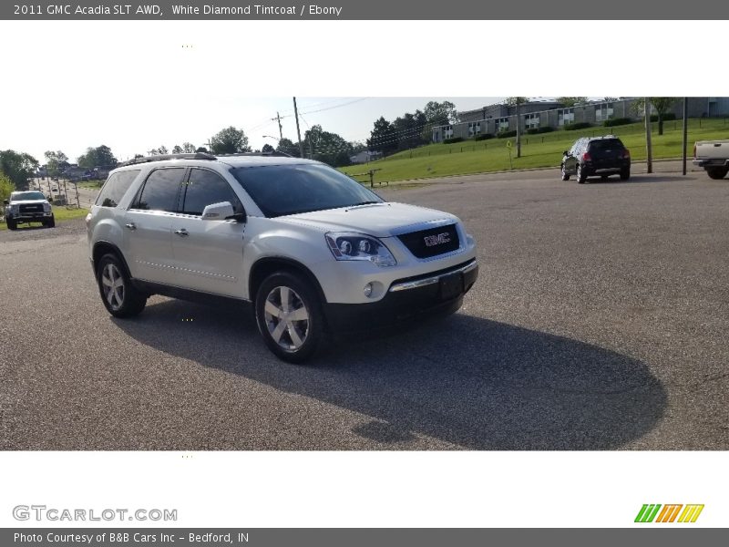 White Diamond Tintcoat / Ebony 2011 GMC Acadia SLT AWD