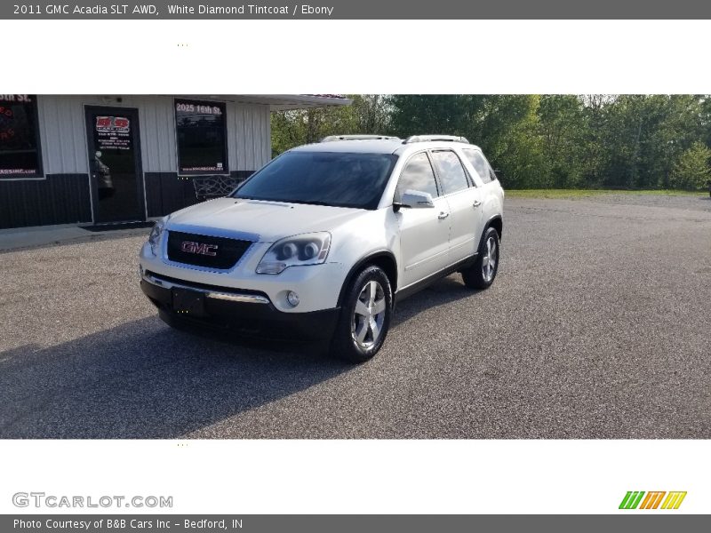 White Diamond Tintcoat / Ebony 2011 GMC Acadia SLT AWD