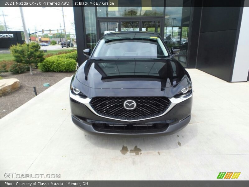 Jet Black Mica / Greige 2021 Mazda CX-30 Preferred AWD