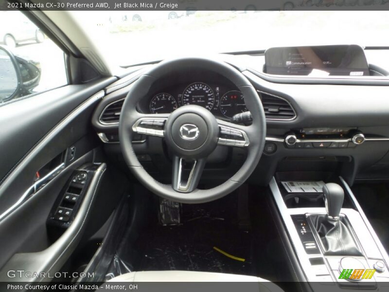 Jet Black Mica / Greige 2021 Mazda CX-30 Preferred AWD