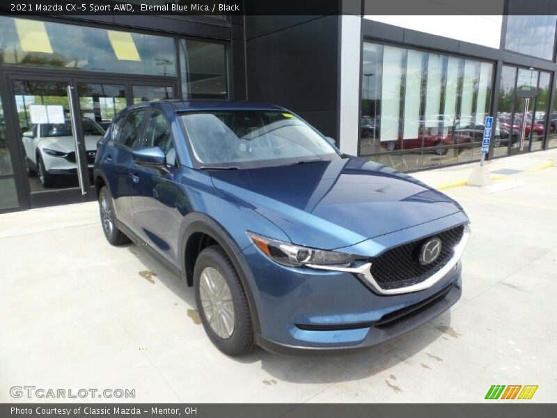 Eternal Blue Mica / Black 2021 Mazda CX-5 Sport AWD