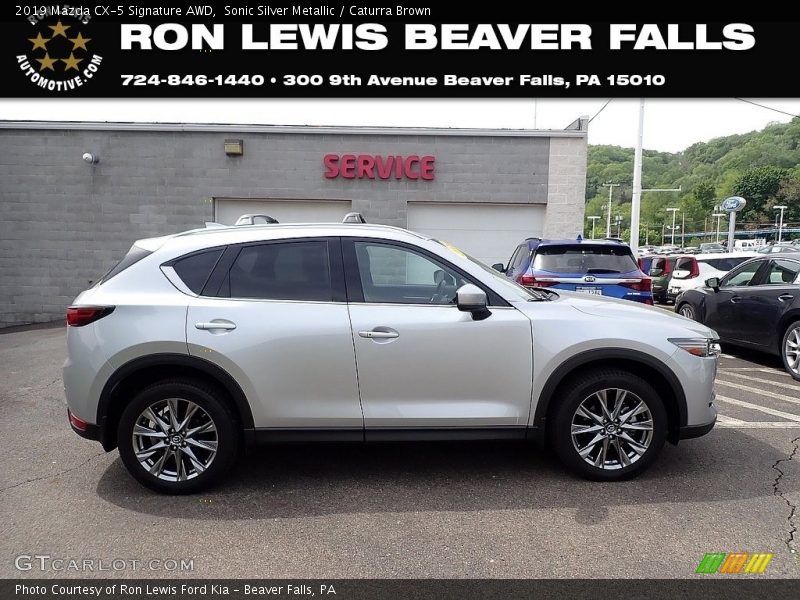 Sonic Silver Metallic / Caturra Brown 2019 Mazda CX-5 Signature AWD