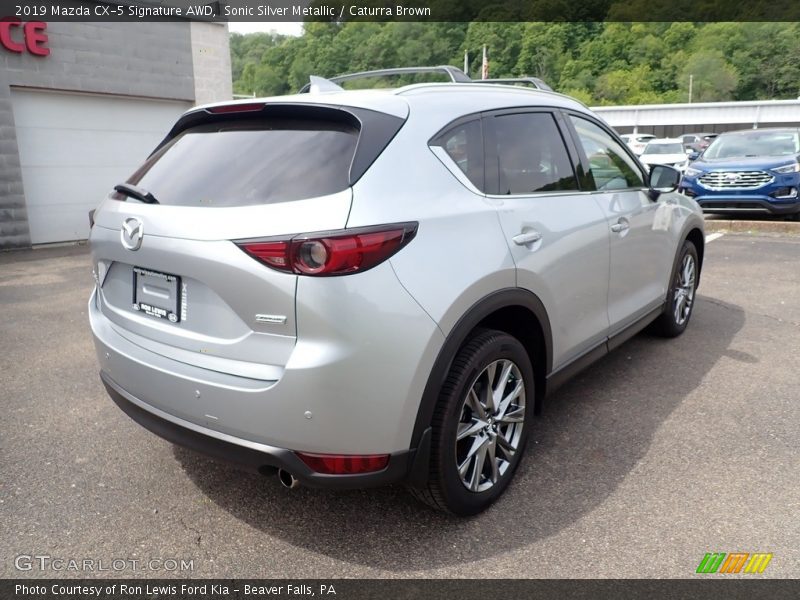Sonic Silver Metallic / Caturra Brown 2019 Mazda CX-5 Signature AWD