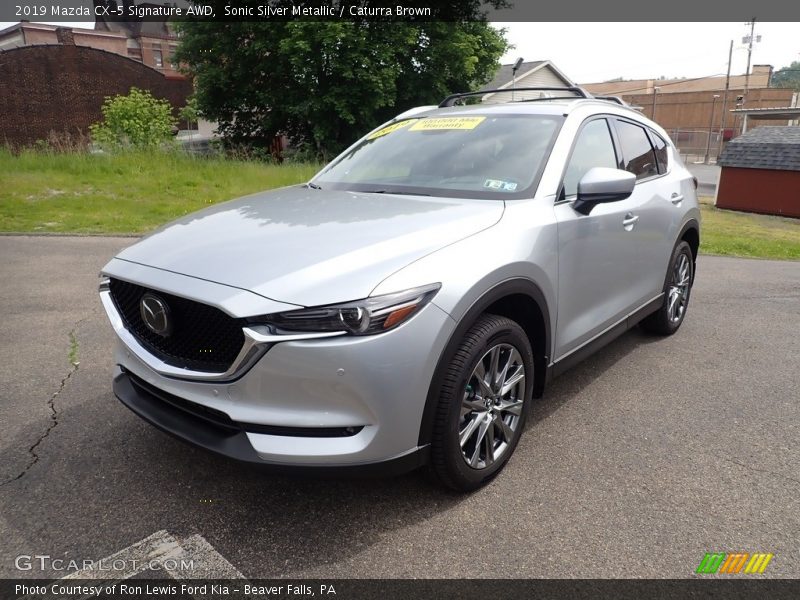 Sonic Silver Metallic / Caturra Brown 2019 Mazda CX-5 Signature AWD