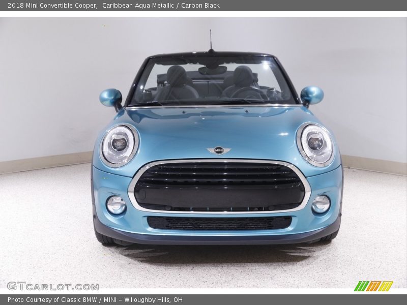 Caribbean Aqua Metallic / Carbon Black 2018 Mini Convertible Cooper