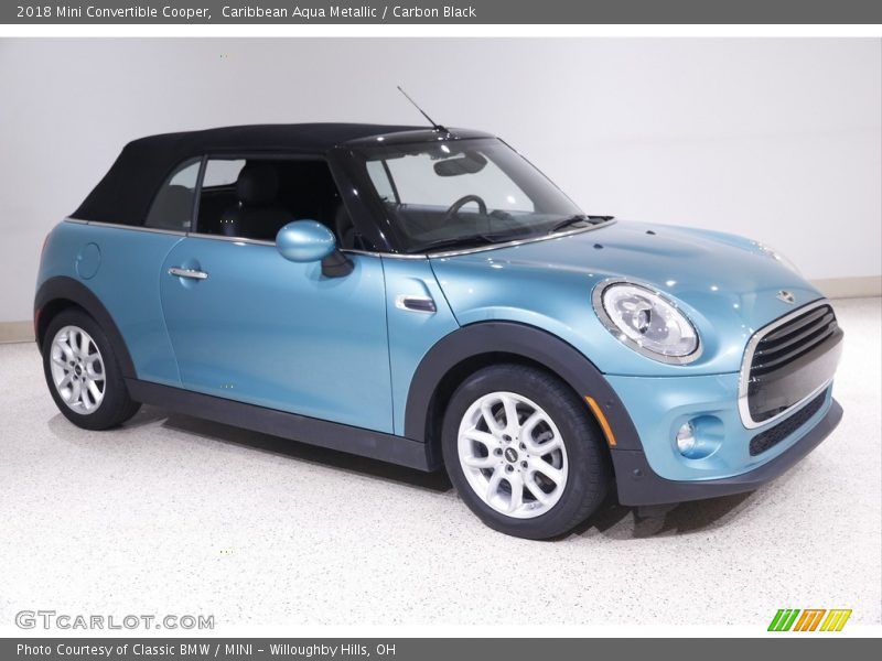 Caribbean Aqua Metallic / Carbon Black 2018 Mini Convertible Cooper