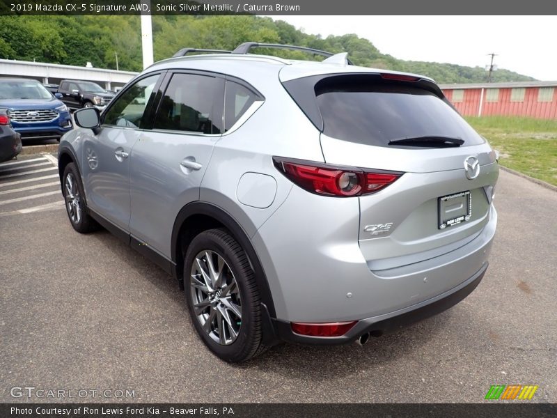 Sonic Silver Metallic / Caturra Brown 2019 Mazda CX-5 Signature AWD