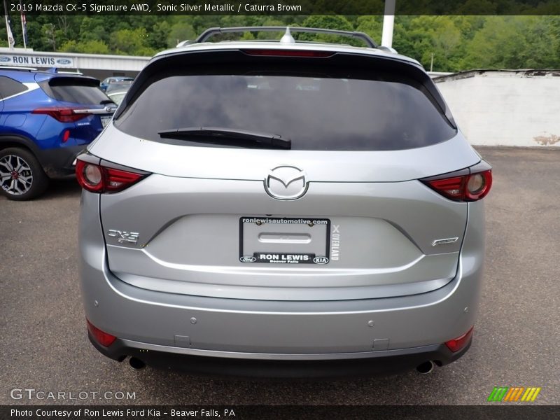Sonic Silver Metallic / Caturra Brown 2019 Mazda CX-5 Signature AWD