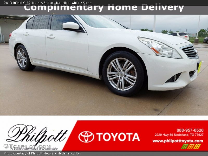 Moonlight White / Stone 2013 Infiniti G 37 Journey Sedan