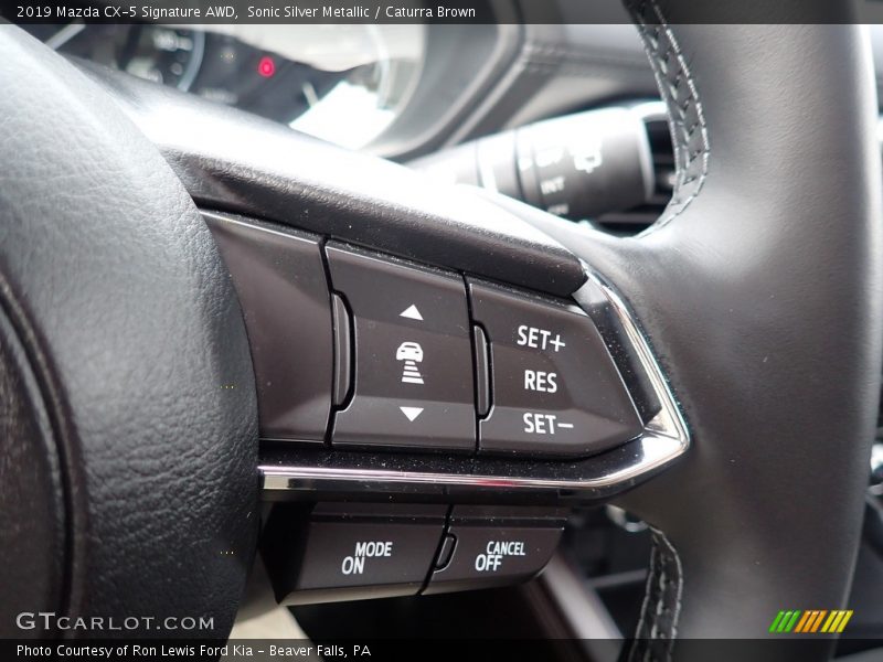 Sonic Silver Metallic / Caturra Brown 2019 Mazda CX-5 Signature AWD