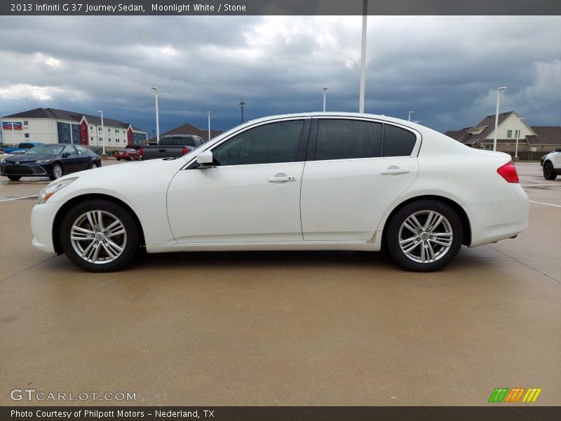 Moonlight White / Stone 2013 Infiniti G 37 Journey Sedan