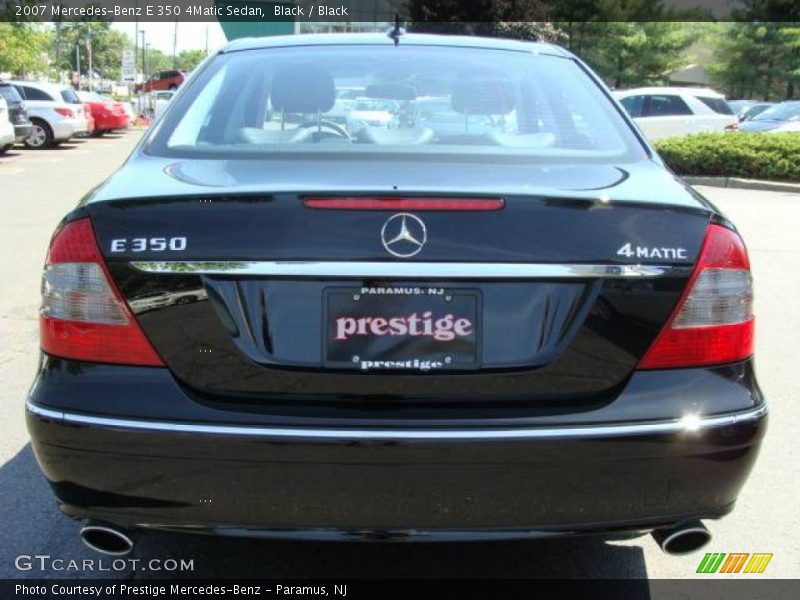 Black / Black 2007 Mercedes-Benz E 350 4Matic Sedan