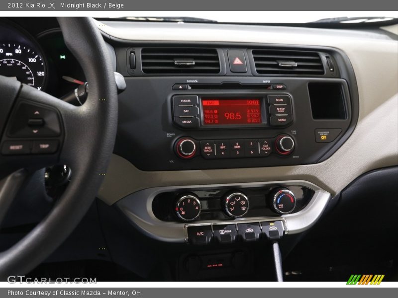 Midnight Black / Beige 2012 Kia Rio LX