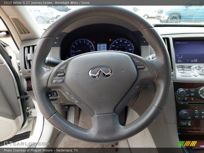 Moonlight White / Stone 2013 Infiniti G 37 Journey Sedan