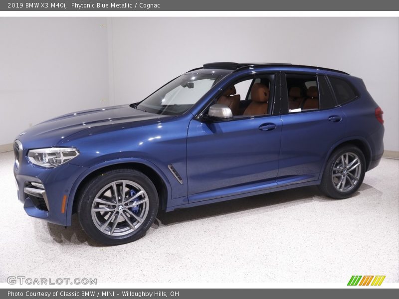 Phytonic Blue Metallic / Cognac 2019 BMW X3 M40i