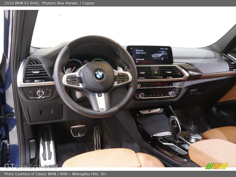 Phytonic Blue Metallic / Cognac 2019 BMW X3 M40i