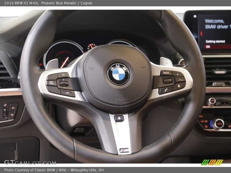 Phytonic Blue Metallic / Cognac 2019 BMW X3 M40i