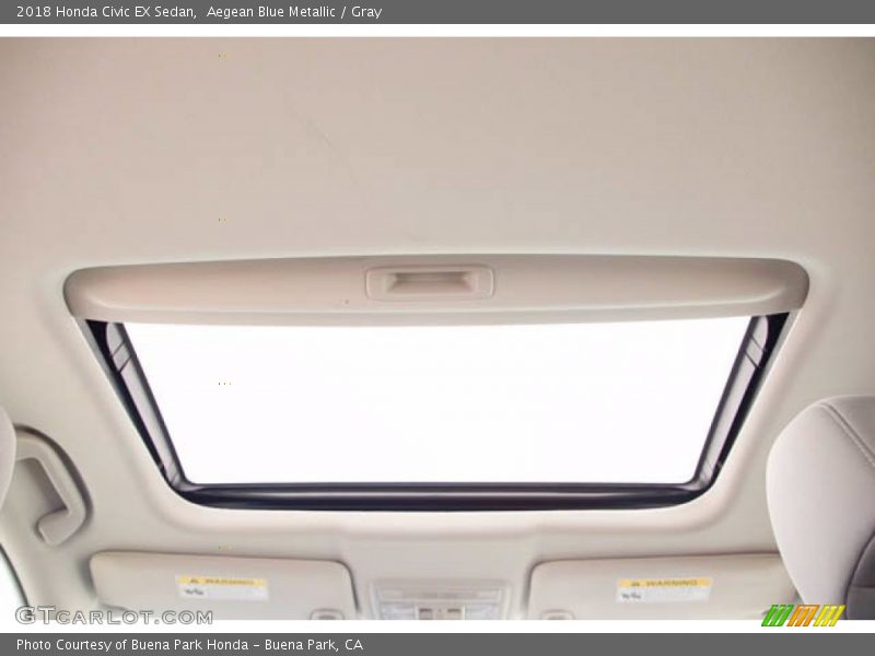 Aegean Blue Metallic / Gray 2018 Honda Civic EX Sedan
