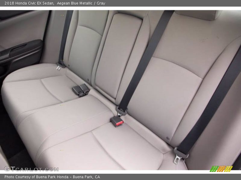 Aegean Blue Metallic / Gray 2018 Honda Civic EX Sedan