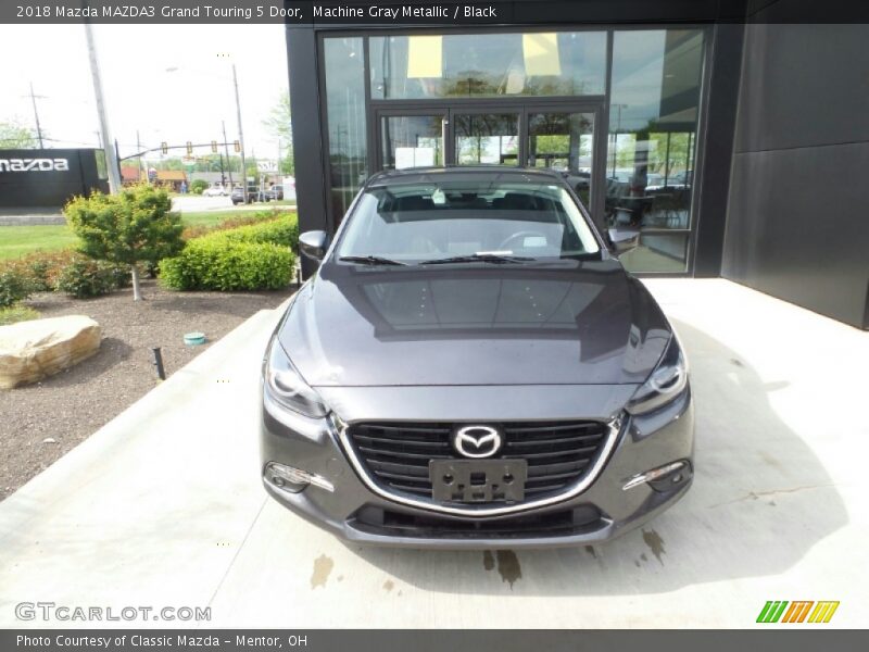 Machine Gray Metallic / Black 2018 Mazda MAZDA3 Grand Touring 5 Door