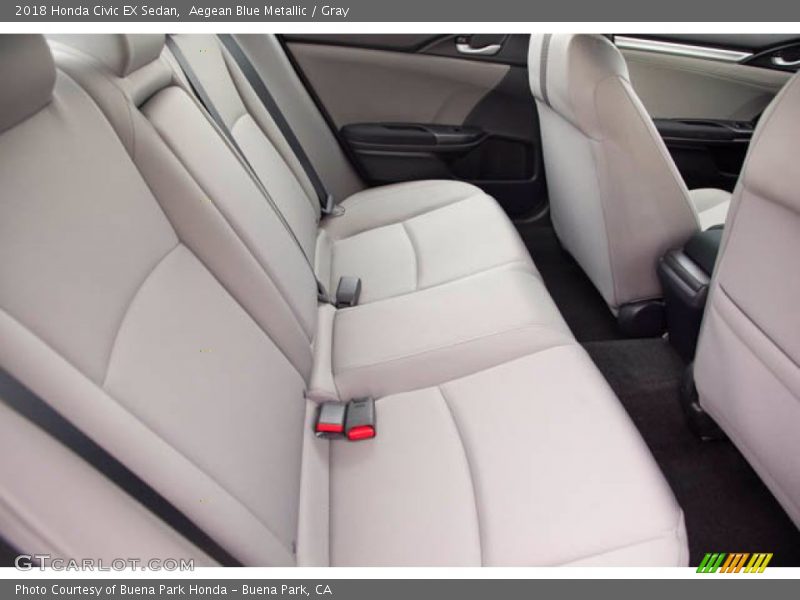 Aegean Blue Metallic / Gray 2018 Honda Civic EX Sedan