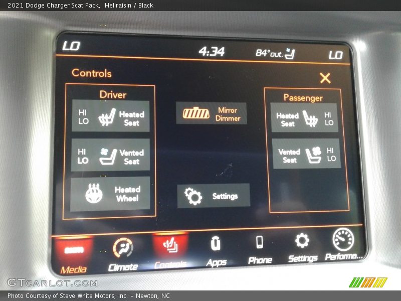 Controls of 2021 Charger Scat Pack