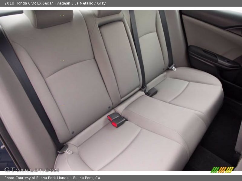 Aegean Blue Metallic / Gray 2018 Honda Civic EX Sedan