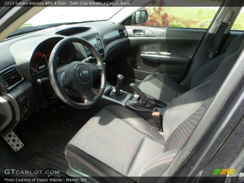 Dark Gray Metallic / Carbon Black 2014 Subaru Impreza WRX 4 Door
