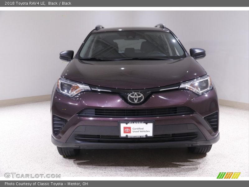 Black / Black 2018 Toyota RAV4 LE