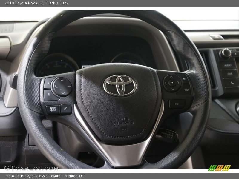 Black / Black 2018 Toyota RAV4 LE