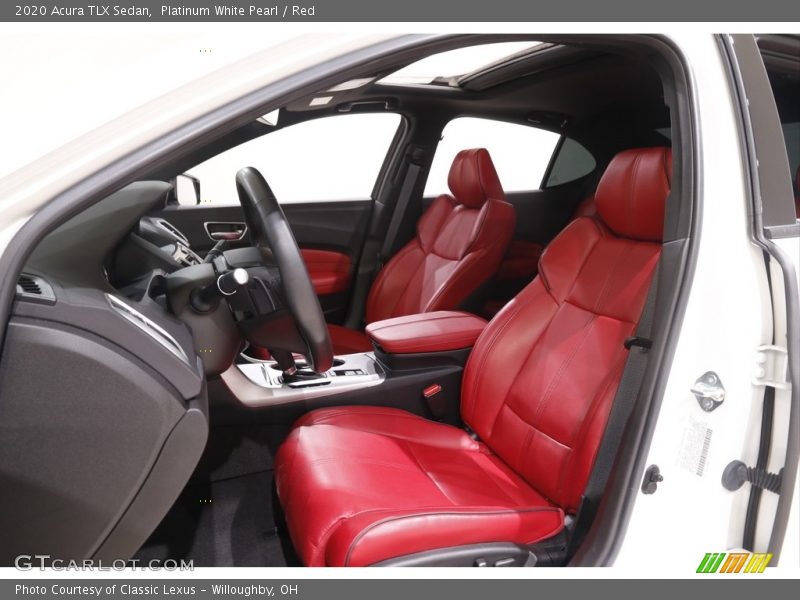 Platinum White Pearl / Red 2020 Acura TLX Sedan