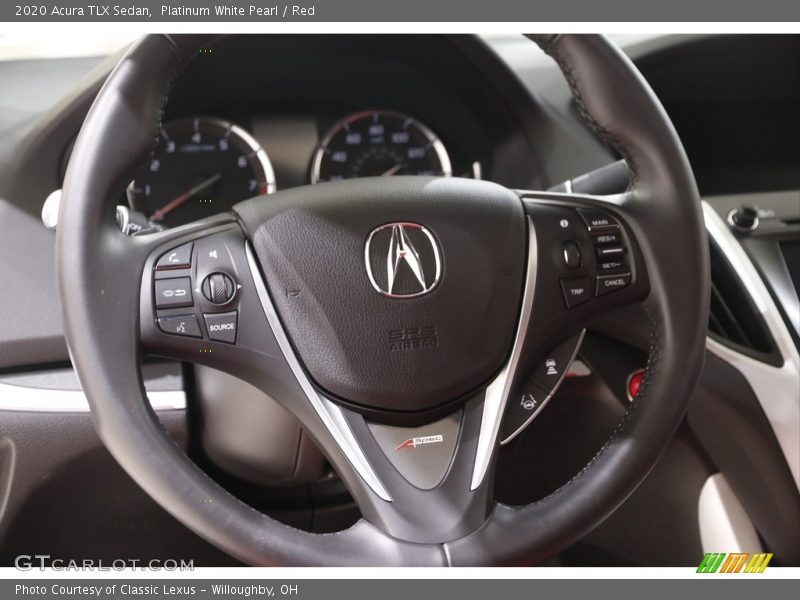Platinum White Pearl / Red 2020 Acura TLX Sedan