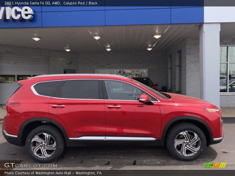 Calypso Red / Black 2021 Hyundai Santa Fe SEL AWD