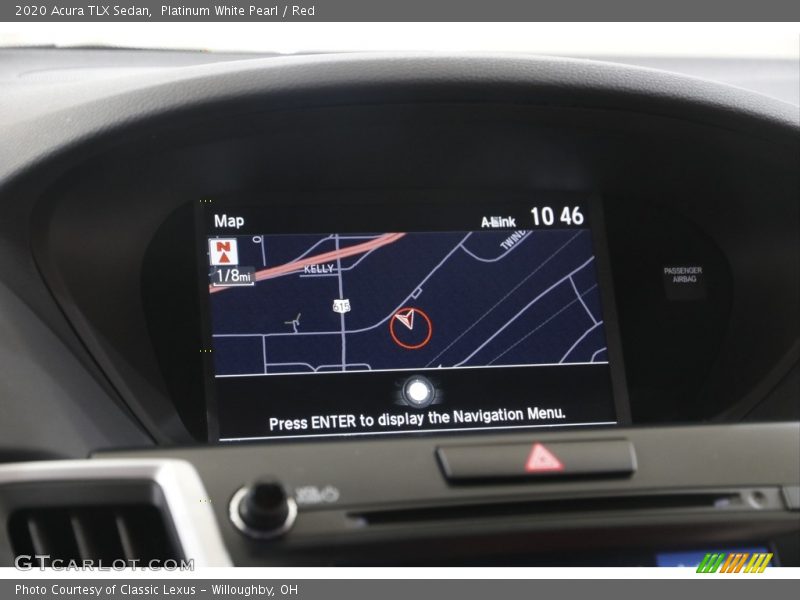 Platinum White Pearl / Red 2020 Acura TLX Sedan