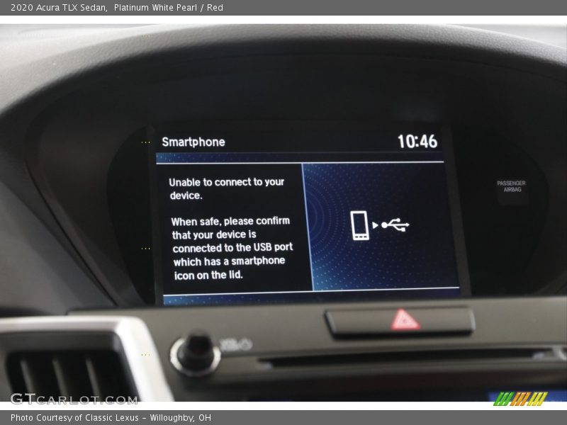 Platinum White Pearl / Red 2020 Acura TLX Sedan