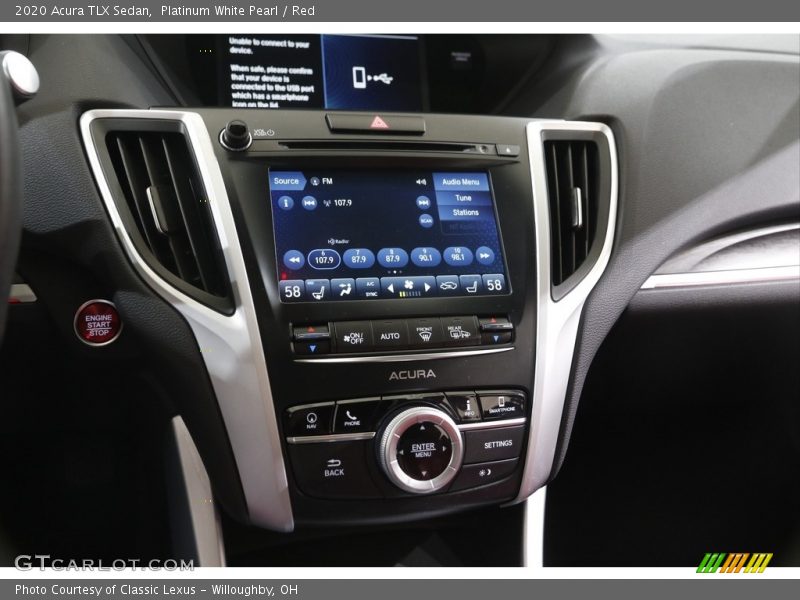 Platinum White Pearl / Red 2020 Acura TLX Sedan