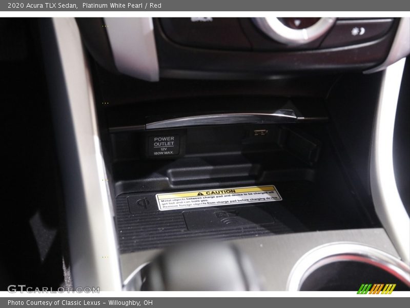 Platinum White Pearl / Red 2020 Acura TLX Sedan