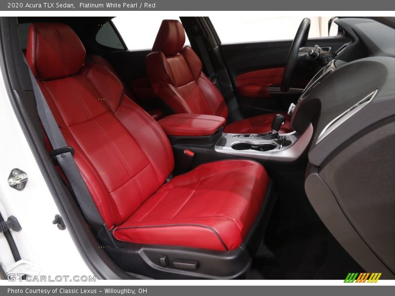 Platinum White Pearl / Red 2020 Acura TLX Sedan