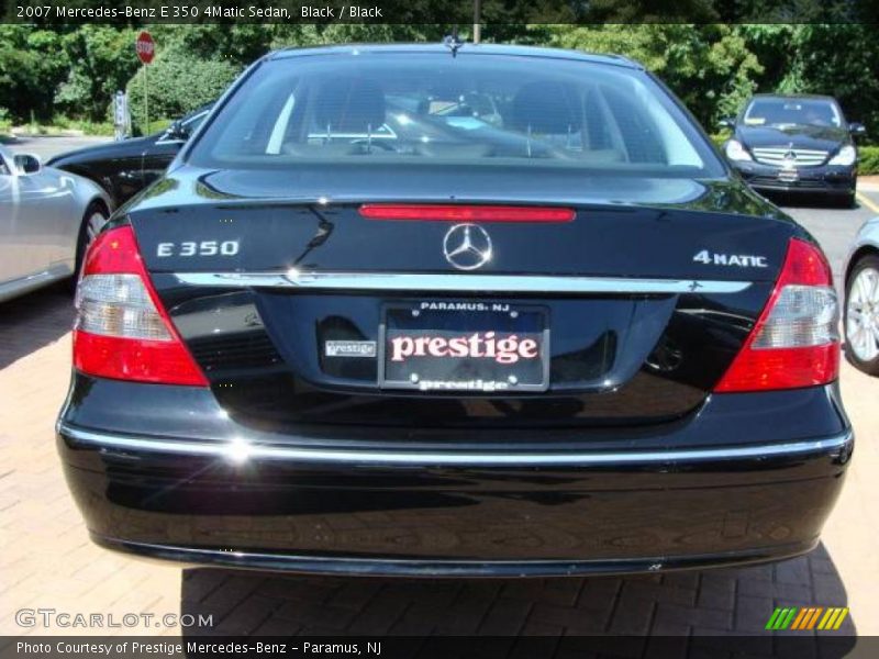 Black / Black 2007 Mercedes-Benz E 350 4Matic Sedan