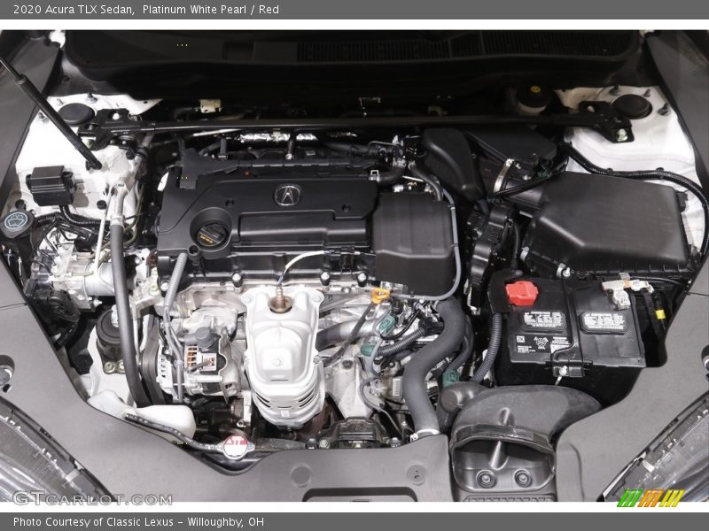 Platinum White Pearl / Red 2020 Acura TLX Sedan