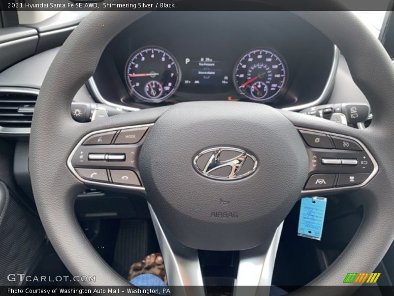 Shimmering Silver / Black 2021 Hyundai Santa Fe SE AWD