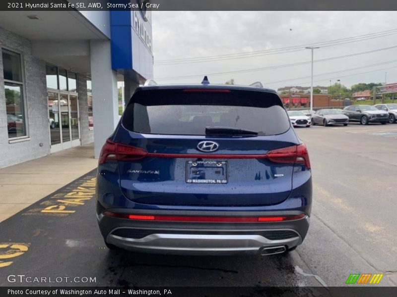 Stormy Sea / Gray 2021 Hyundai Santa Fe SEL AWD