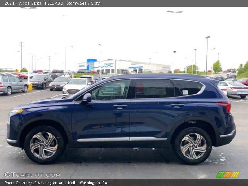 Stormy Sea / Gray 2021 Hyundai Santa Fe SEL AWD