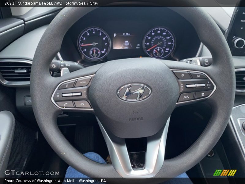 Stormy Sea / Gray 2021 Hyundai Santa Fe SEL AWD