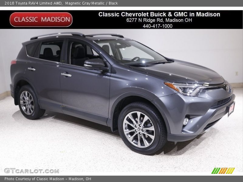 Magnetic Gray Metallic / Black 2018 Toyota RAV4 Limited AWD