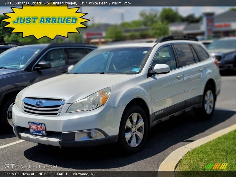 Satin White Pearl / Warm Ivory 2011 Subaru Outback 2.5i Limited Wagon